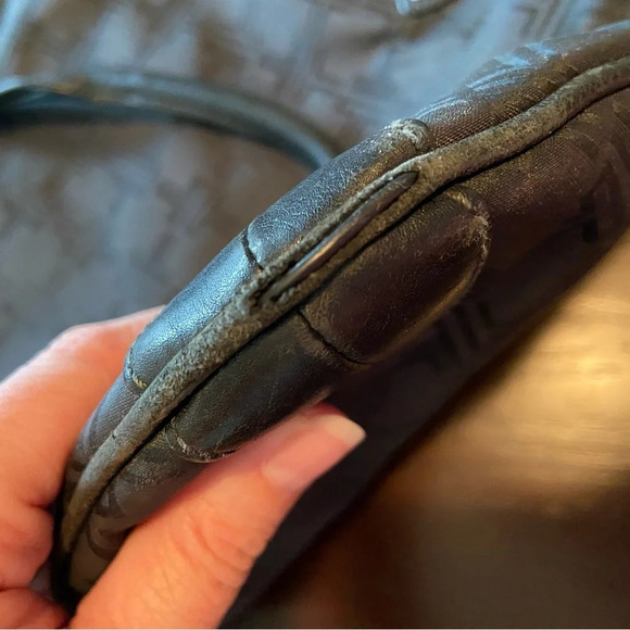 TUMI San Antonio SPURS Black Logo Open Top Tote Bag Purse - Picture 10 of 16